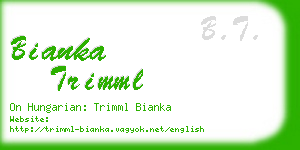 bianka trimml business card